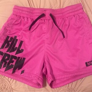 Kill Crew Women's Athletic Shorts in Pink and Black